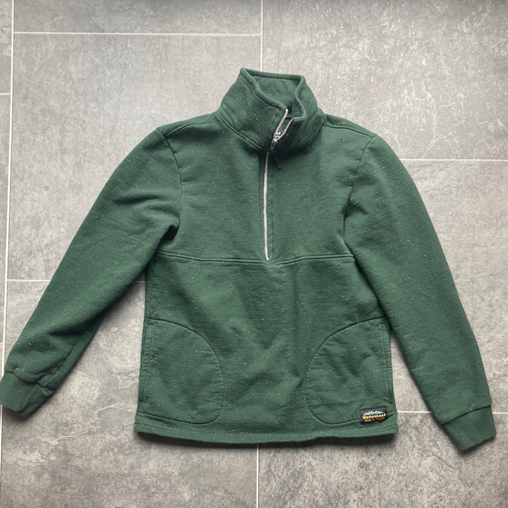 Muttonhead Zip Fleece - Forest Green Rainbow Speckle